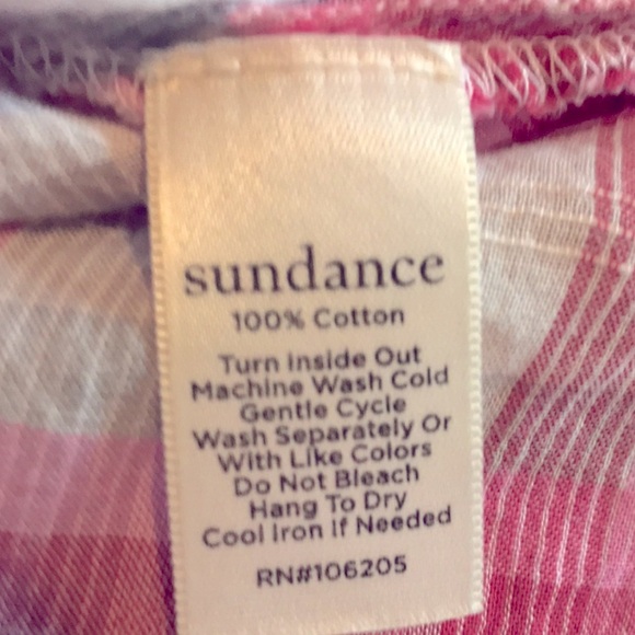 Sundance catalog Janice plaid 100% cotton lightweight breezy blouse - Picture 3 of 9